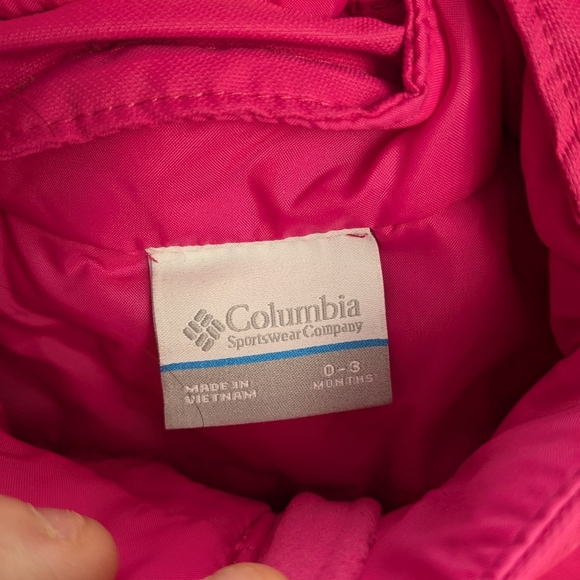 NWT COLUMBIA BABY BUGA SUIT Size 0-3 months peach and Pink color Super Nice ! - Picture 6 of 13